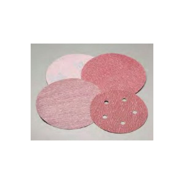 Carborundum 6 In. Carbo Premier Red Dri-Lube Grip-On Paper H&L Disc P80 Grit, 100PK 5539520289 - main
